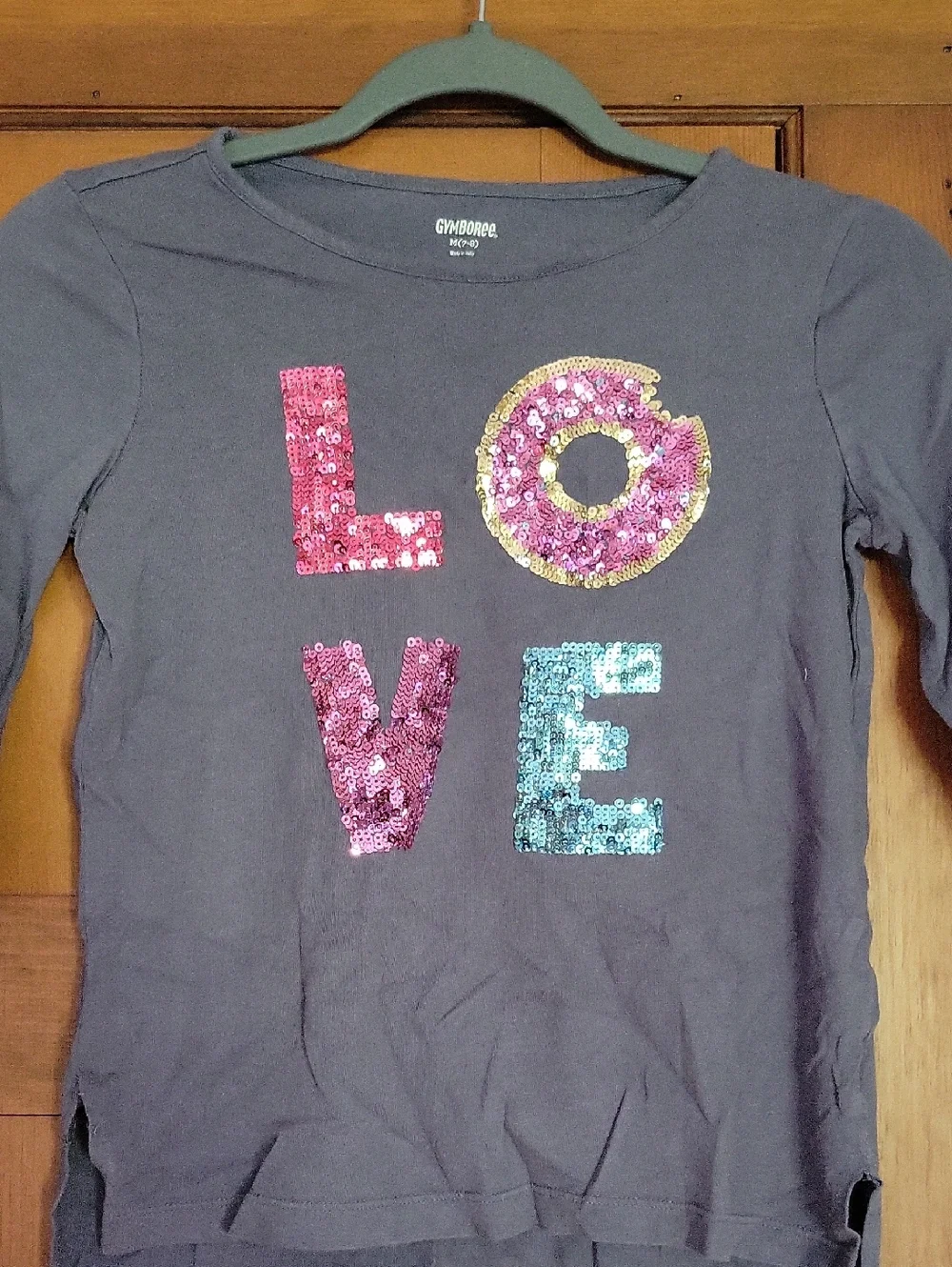 Gymboree Girls' 'LOVE' Sequin Long Sleeve Top